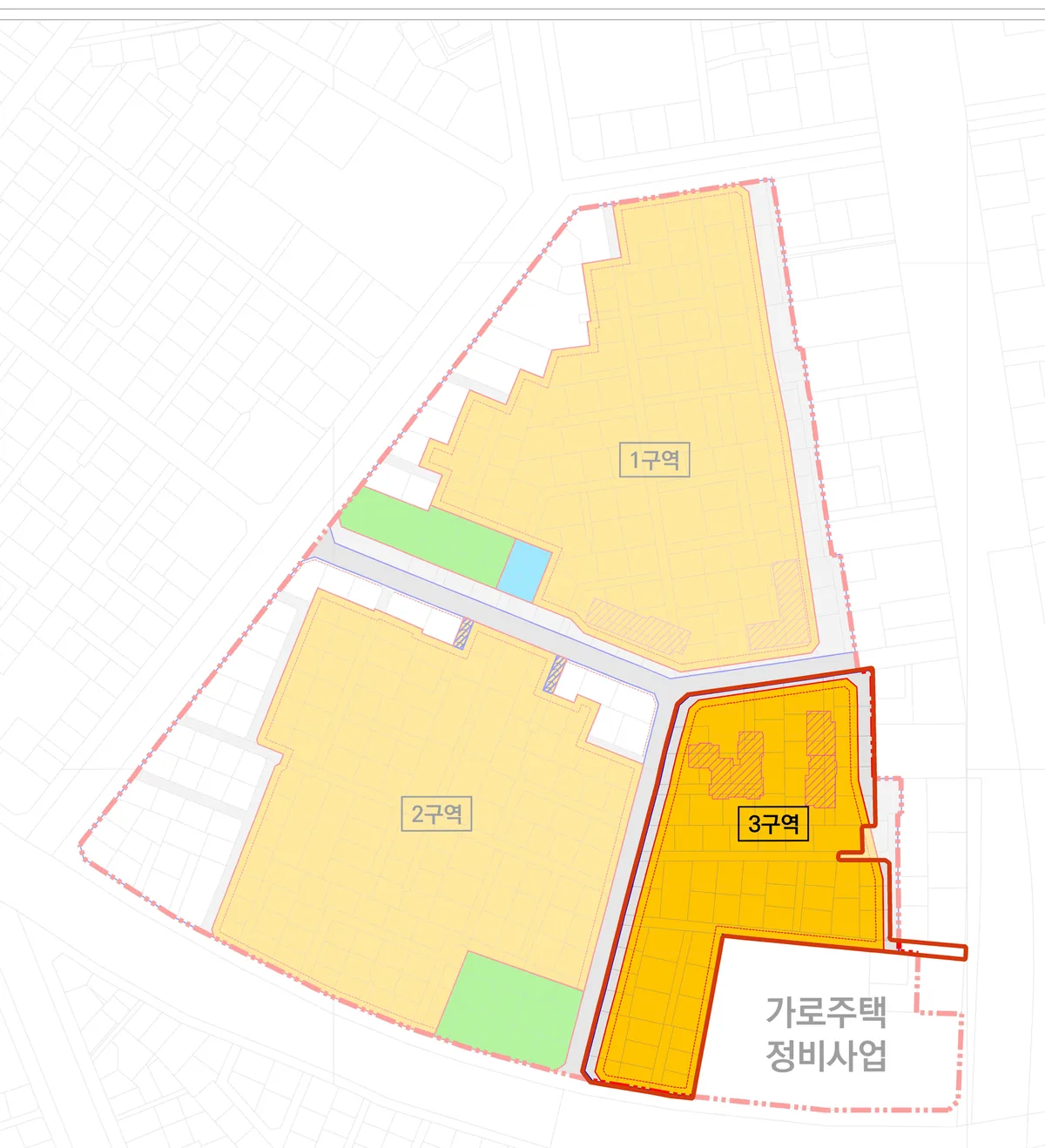 중화동 모아타운 3구역 위치. 서울시보 고시 도면에서 3구역을 표시한 지도